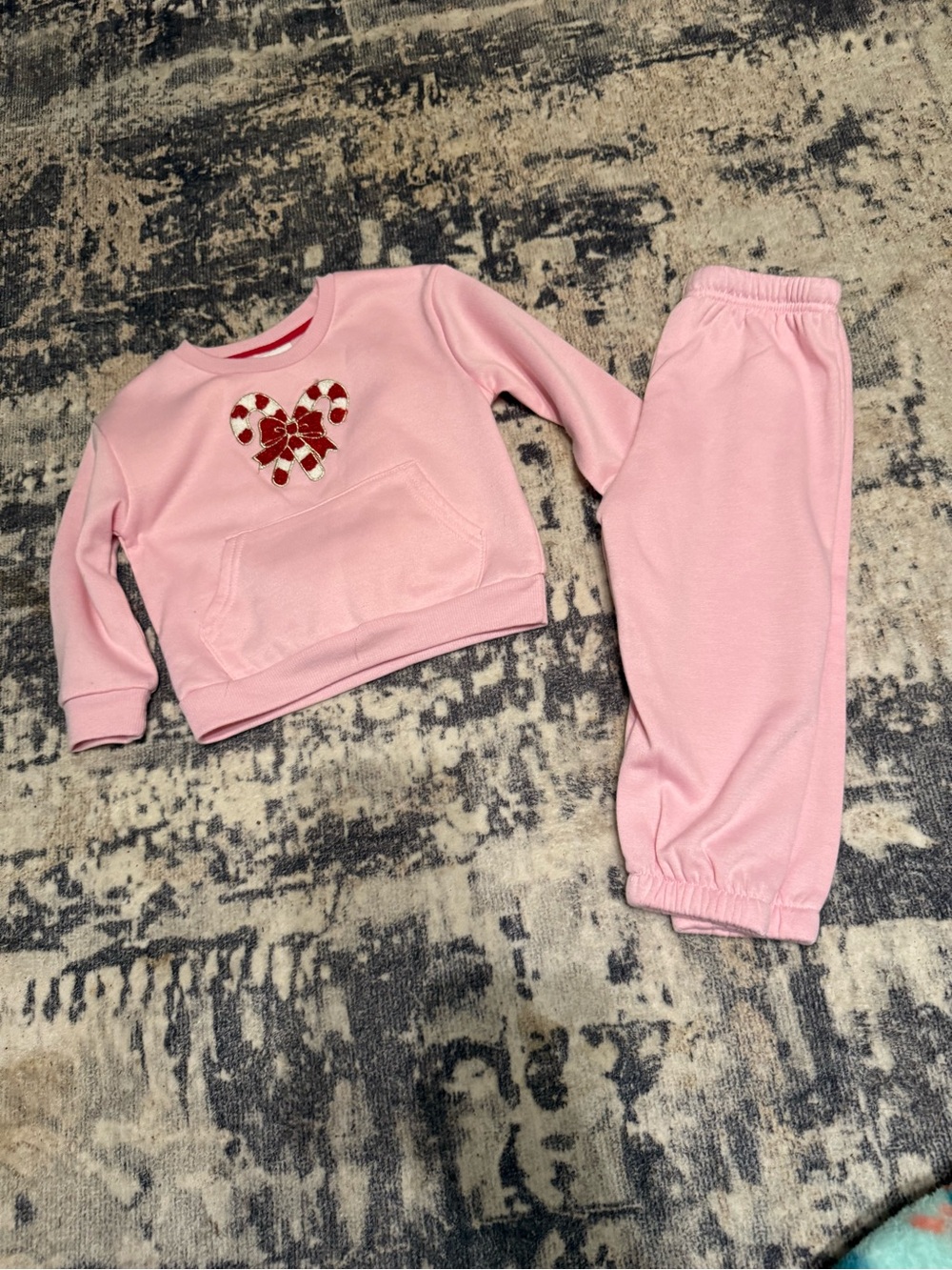 Pink Kids Set with Candy Heart Design